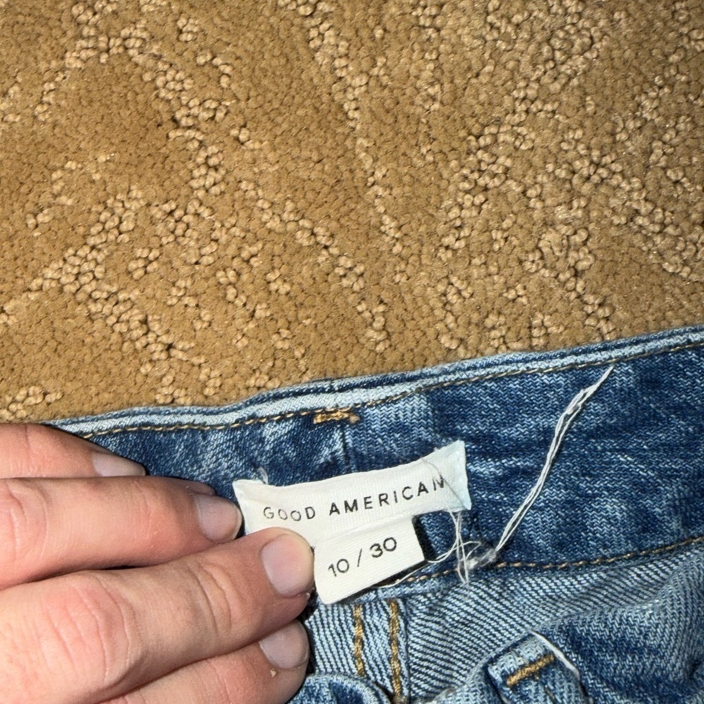 Good American Blue Straight Leg Jeans - Picture 2 of 8